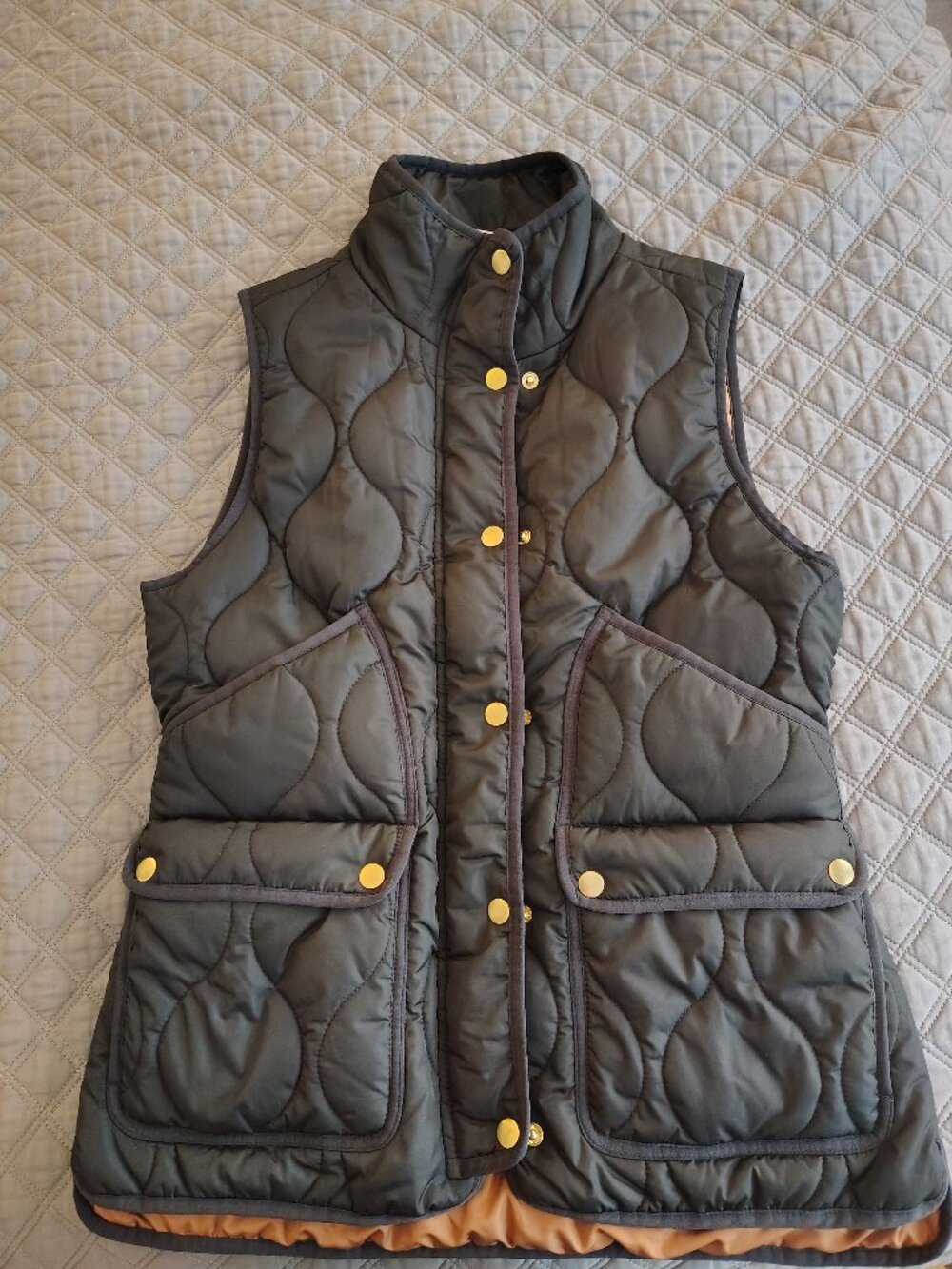 J.Crew Signature Puffer Quilted Excursion Vest Color Black Size Small